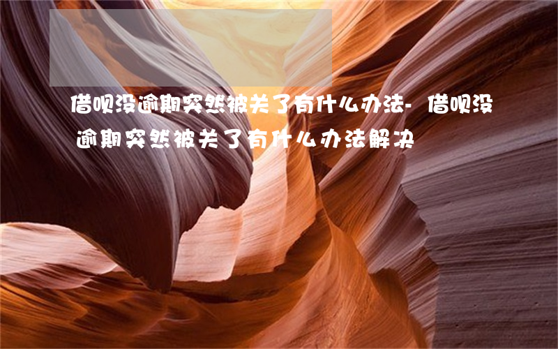 借呗没逾期突然被关了有什么办法-借呗没逾期突然被关了有什么办法解决