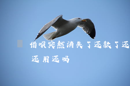 借呗突然消失了还款了还会开吗-借呗消失还用还吗