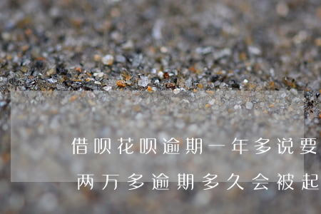 借呗花呗逾期一年多说要起诉(花呗借呗欠款两万多逾期多久会被起诉)