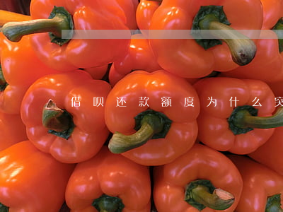 借呗还款额度为什么突然变少了-