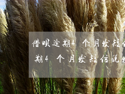 借呗逾期4个月发短信说发律师函-借呗逾期4个月发短信说发律师函是真的吗