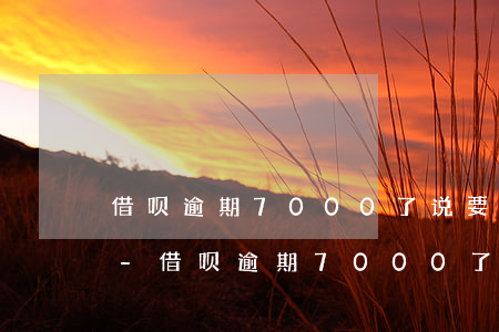 借呗逾期7000了说要上门核实是真的吗-借呗逾期7000了说要上门核实是真的吗