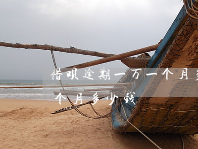 借呗逾期一万一个月多少钱(借呗逾期一万一个月多少钱)