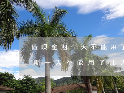 借呗逾期一天不能用了几天能恢复-借呗逾期一天不能用了几天能恢复正常