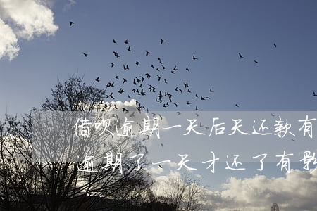 借呗逾期一天后天还款有什么影响 蚂蚁借呗逾期了一天才还了有影响吗