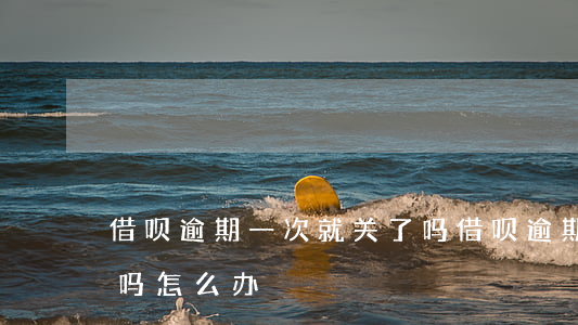 借呗逾期一次就关了吗(借呗逾期一次就关了吗怎么办)