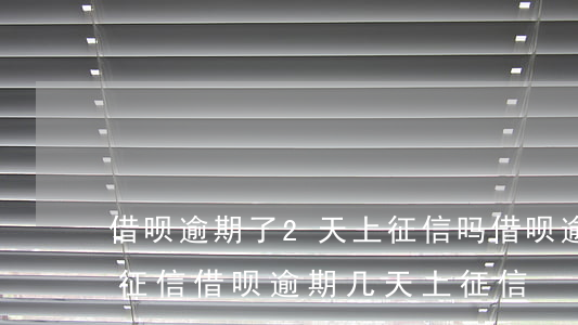 借呗逾期了2天上征信吗(借呗逾期2天会上征信?借呗逾期几天上征信)