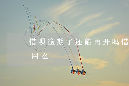 借呗逾期了还能再开吗 借呗逾期以后还能再用么