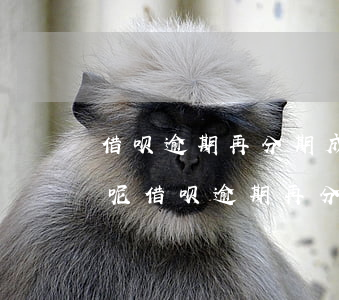 借呗逾期再分期成功,怎么说还是要一次结清呢?（借呗逾期再分期申请）
