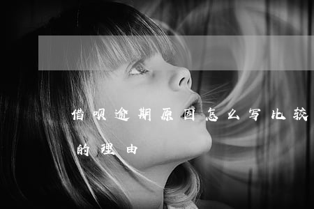 借呗逾期原因怎么写比较好-借呗逾期申诉的理由
