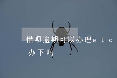 借呗逾期可以办理etc吗(借呗逾期贷款能办下吗?)