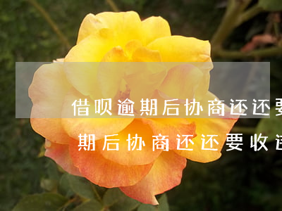借呗逾期后协商还还要收违约金吗-借呗逾期后协商还还要收违约金吗怎么办