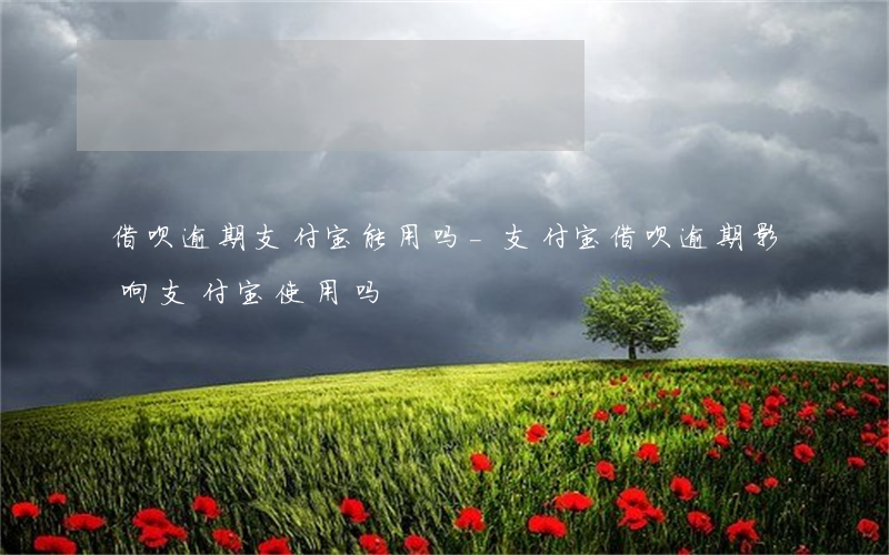 借呗逾期支付宝能用吗-支付宝借呗逾期影响支付宝使用吗