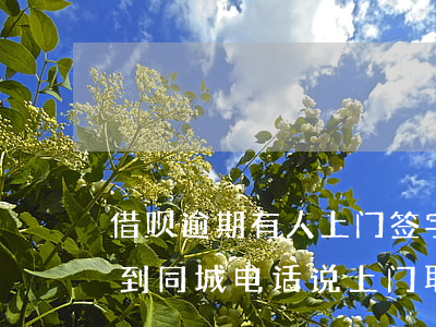 借呗逾期有人上门签字吗(借呗逾期两年了接到同城电话说上门取证)