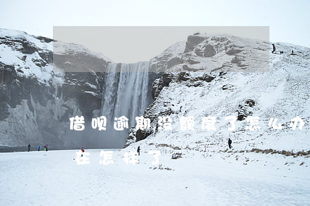 借呗逾期没额度了怎么办(借呗有逾期的吗?现在怎样了)