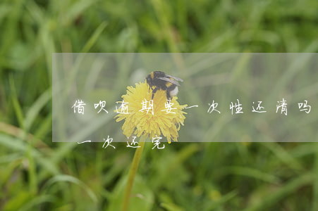 借呗逾期要一次性还清吗(借呗只要逾期就要一次还完)