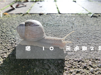 借唄10萬元逾期2年要多少錢-