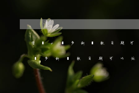 借唄2萬多到還款日期可以延期嘛-借唄2萬多到還款日期可以延期嘛