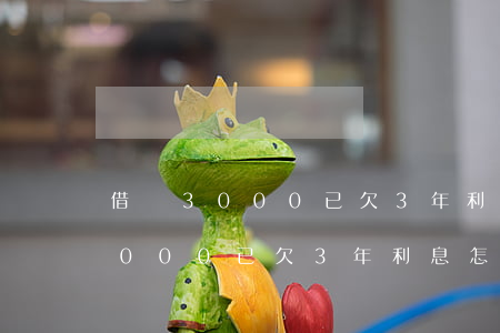 借唄3000已欠3年利息怎么算-借唄3000已欠3年利息怎么算的