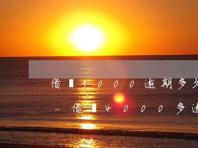 借唄3000逾期多久會(huì)被起訴-借唄4000多逾期一個(gè)月會(huì)被起訴嗎