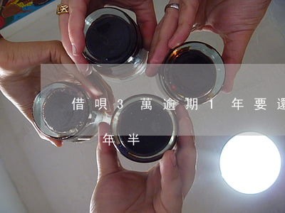 借唄3萬逾期1年要還多少(借唄3萬多逾期一年半)