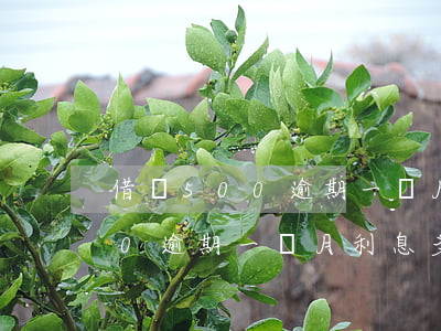 借唄500逾期一個月利息多少-借唄500逾期一個月利息多少錢