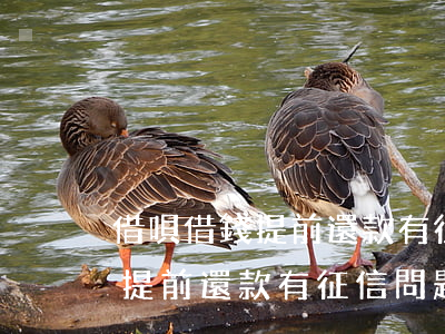 借唄借錢提前還款有征信問題嗎-借唄借錢提前還款有征信問題嗎怎么解決