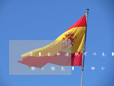 借唄全部逾期可以先還一部分嗎-借唄逾期能不能先還一部分