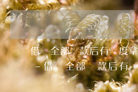 借唄全部還款后有額度拿不出來(lái)-借唄全部還款后有額度拿不出來(lái)怎么辦