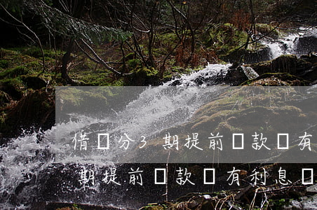 借唄分3期提前還款還有利息嗎-借唄分3期提前還款還有利息嗎多少