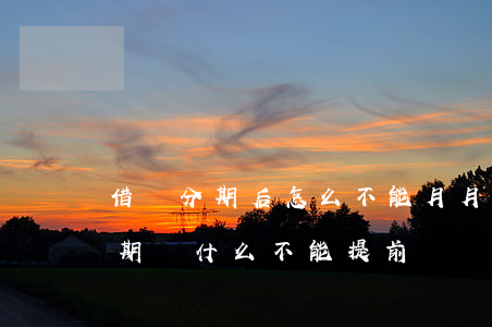 借唄分期后怎么不能月月提前還款-借唄分期為什么不能提前還當(dāng)月的款