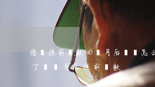 借唄提前還款四個月后還會怎么樣-借唄還了幾個月后提前還款