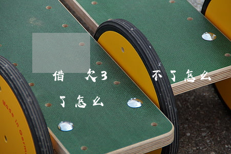 借唄欠3萬還不了怎么辦(借唄欠了3萬逾期了怎么辦)