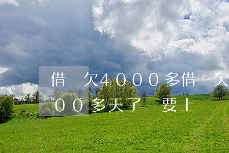 借唄欠4000多(借唄欠4000多逾期600多天了說要上門這么辦?)