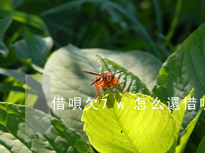 借唄欠7w怎么還(借唄欠7w怎么還)