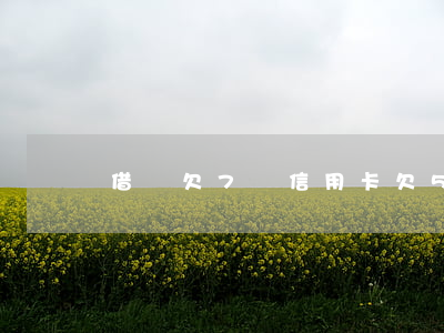 借唄欠7萬信用卡欠5萬怎么辦-