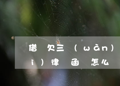 借唄欠三萬(wàn)發(fā)來(lái)律師函該怎么辦(借唄逾期2萬(wàn)多寄來(lái)律師函)