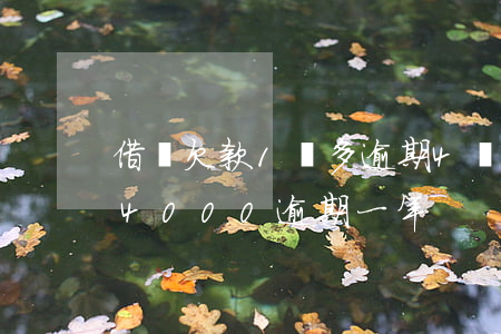 借唄欠款1萬多逾期4個(gè)月(借唄欠4000逾期一年)