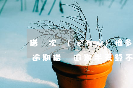 借唄次數(shù)很多但是沒(méi)逾期(借唄逾期半天算不算逾期)