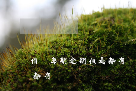 借唄每期逾期但是都有還(借唄每期逾期但是都有還)