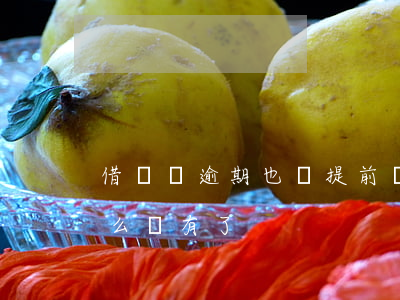 借唄沒逾期也沒提前還款(借唄提前還了為什么沒有了?)