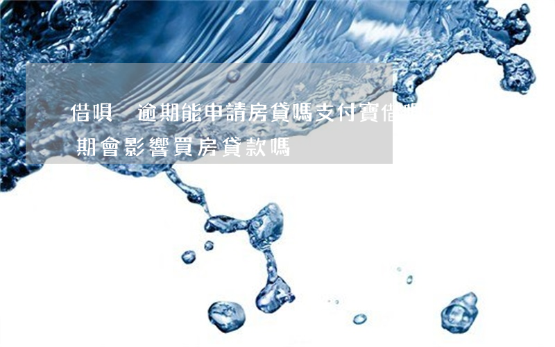 借唄沒逾期能申請房貸嗎(支付寶借唄沒有逾期會影響買房貸款嗎)