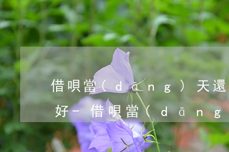 借唄當(dāng)天還款好還是主動還款好-借唄當(dāng)天還款好還是主動還款好呢