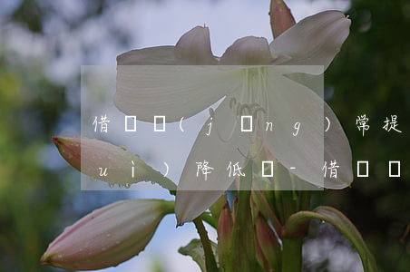借唄經(jīng)常提前還款額度會(huì)降低嗎-借唄經(jīng)常提前還款額度會(huì)降低嗎知乎