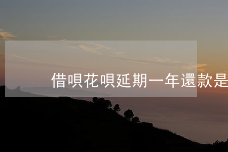 借唄花唄延期一年還款是真的嗎-