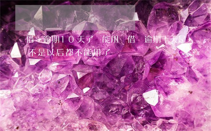 借唄逾期10天了還能用嗎(借唄逾期十天是不是以后都不能用了?)