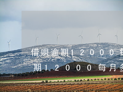 借唄逾期12000每月多少利息-借唄逾期12000每月多少利息啊
