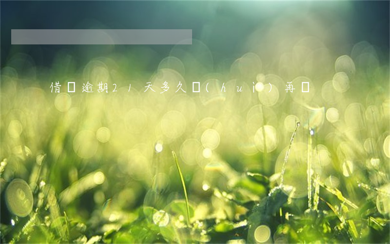 借唄逾期21天多久會(huì)再開