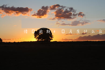 借唄逾期4個月有什么后果