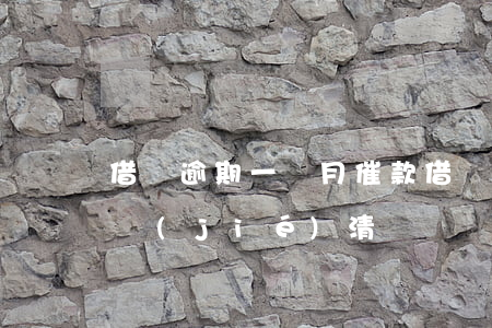借唄逾期一個月催款(借唄逾期一個月馬上讓結(jié)清)